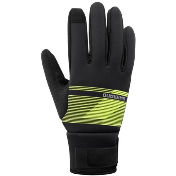 ultratendance Shimano Windbreak Gants Thermiques Homme, Noir/jaune 1